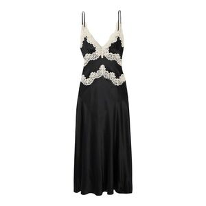 Doen Obelia Lace-Trimmed Silk Satin Dress